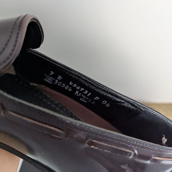 Florsheim vintage leather loafers deep burgundy tassels men 7 women 8.5 - Picture 9 of 10